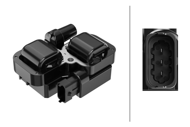 HELLA Ignition coil MERCEDES-BENZ 5DA 193 175-991 2508709,0001587303,0001587803 Coil pack,Ignition coil pack,Engine coil,Engine coil pack A0001587303
