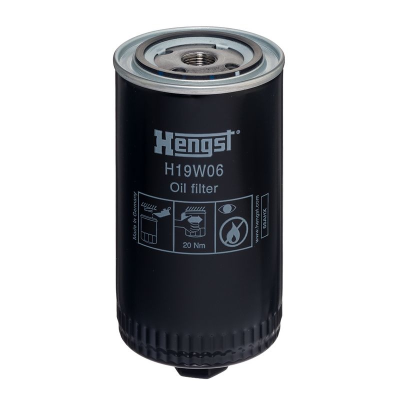 HENGST FILTER Oil filter Spin-on Filter H19W06 Engine oil filter VW,VOLVO,Transporter IV Bus (70B, 70C, 7DB, 7DK, 70J, 70K, 7DC, 7DJ)