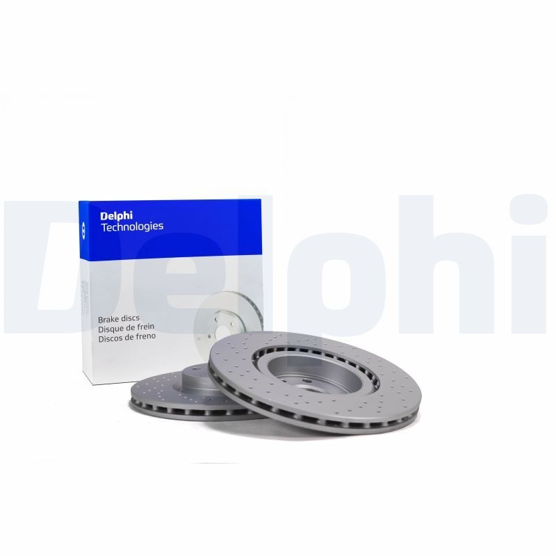 DELPHI Brake disc Perforated BG4943C Brake rotor,Brake discs ABARTH,500 / 595 / 695 Schrägheck (312_),500C / 595C / 695C (312_) Cabrio