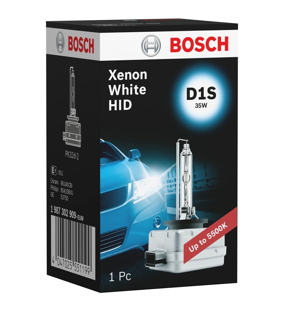 BOSCH Light Bulbs Xenon White HID WS D1S 1 987 302 909 Bulb, spotlight VW,AUDI,MERCEDES-BENZ,TOURAN (1T1, 1T2),GOLF VI (5K1),Passat Variant (3C5)