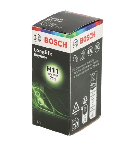 BOSCH Light Bulbs VW,AUDI,MERCEDES-BENZ 1 987 302 085 12V55WH11LONGLIFEDAYTIME,Blister1pcs1987301340,BR0711P Bulb, spotlight LR000704,LR005383