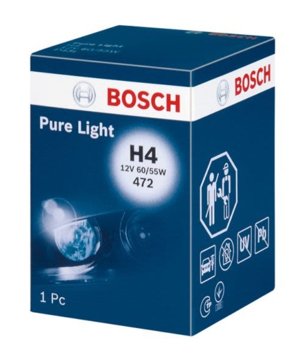 BOSCH Light Bulbs Pure Light WS H4 1 987 302 041 Bulb, spotlight VW,AUDI,MERCEDES-BENZ,Transporter V Bus (7HB, 7HJ, 7EB, 7EJ, 7EF, 7EG, 7HF, 7EC)