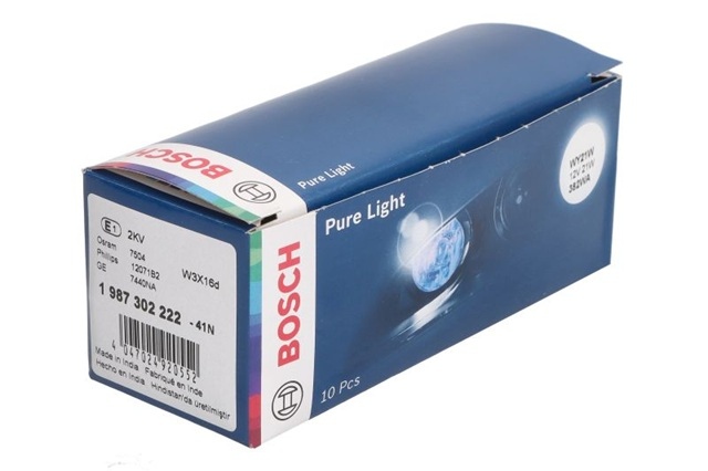 BOSCH Light Bulbs Pure Light WS WY21W 1 987 302 222 Bulb, indicator VW,AUDI,MERCEDES-BENZ,Golf VII Schrägheck (5G1, BQ1, BE1, BE2),GOLF VI (5K1)