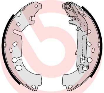 BREMBO Brake Shoes OPEL,FIAT,PEUGEOT S 23 531 51888212,6001073074,77363858 Brake Shoe Set,Brake Lining 77364264,77364624,77365863,77366796,93168957