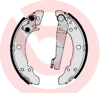 BREMBO Brake Shoes VW,AUDI,SEAT S 85 507 171609525A,171609525AV,171609525AX Brake Shoe Set,Brake Lining 171609526A,171609526AV,171609526AX,171609527F