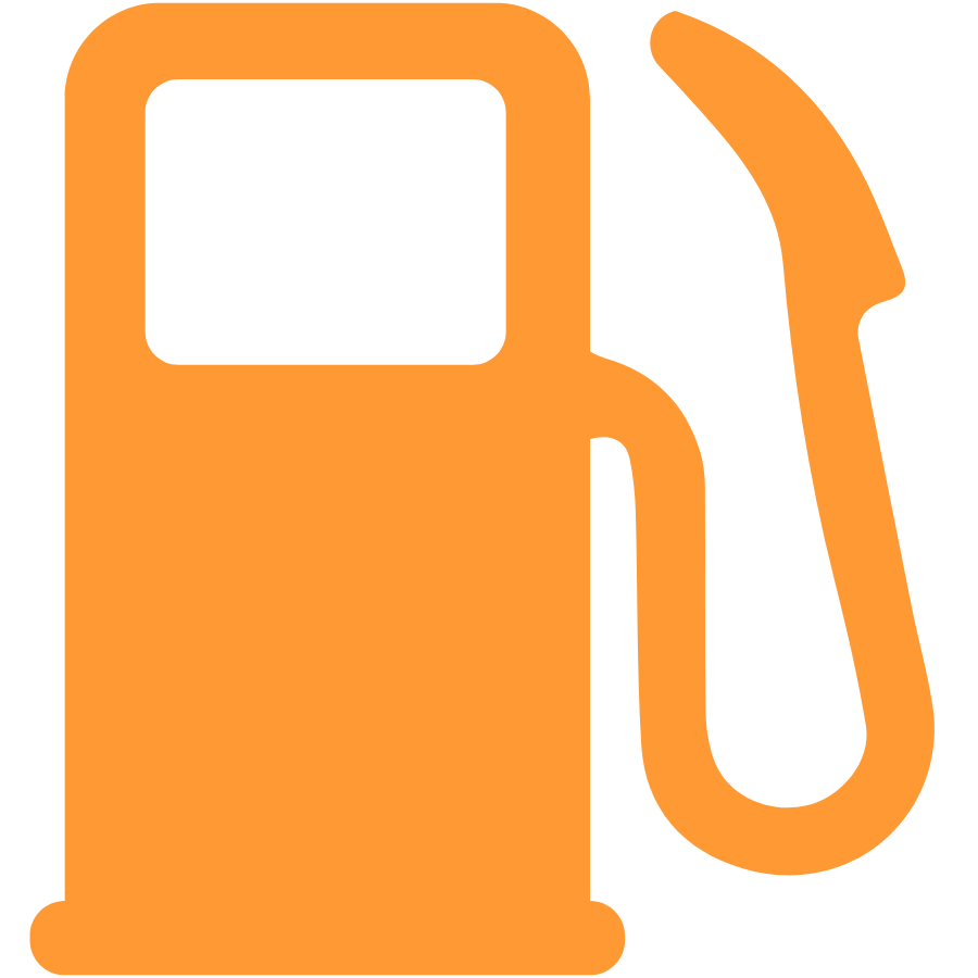 Een lampje in de vorm van een benzinepomp betekent dat uw brandstof bijna op is
