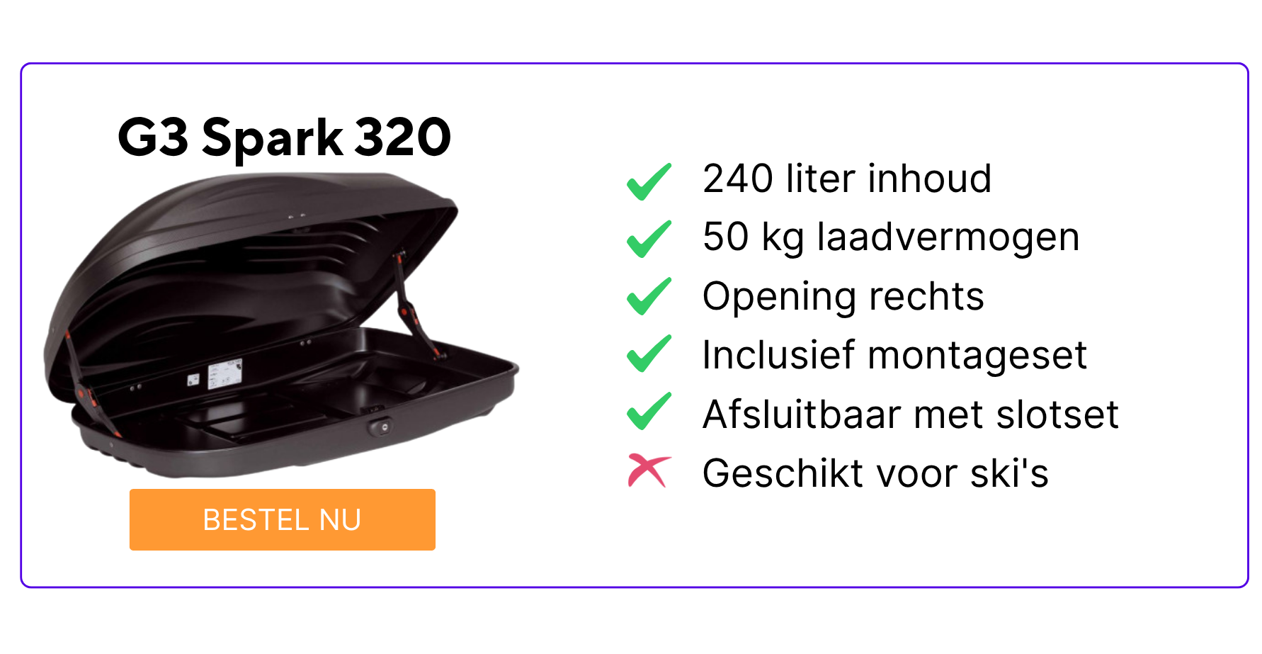 Bestel de G3 Spark 320 in matzwart metallic