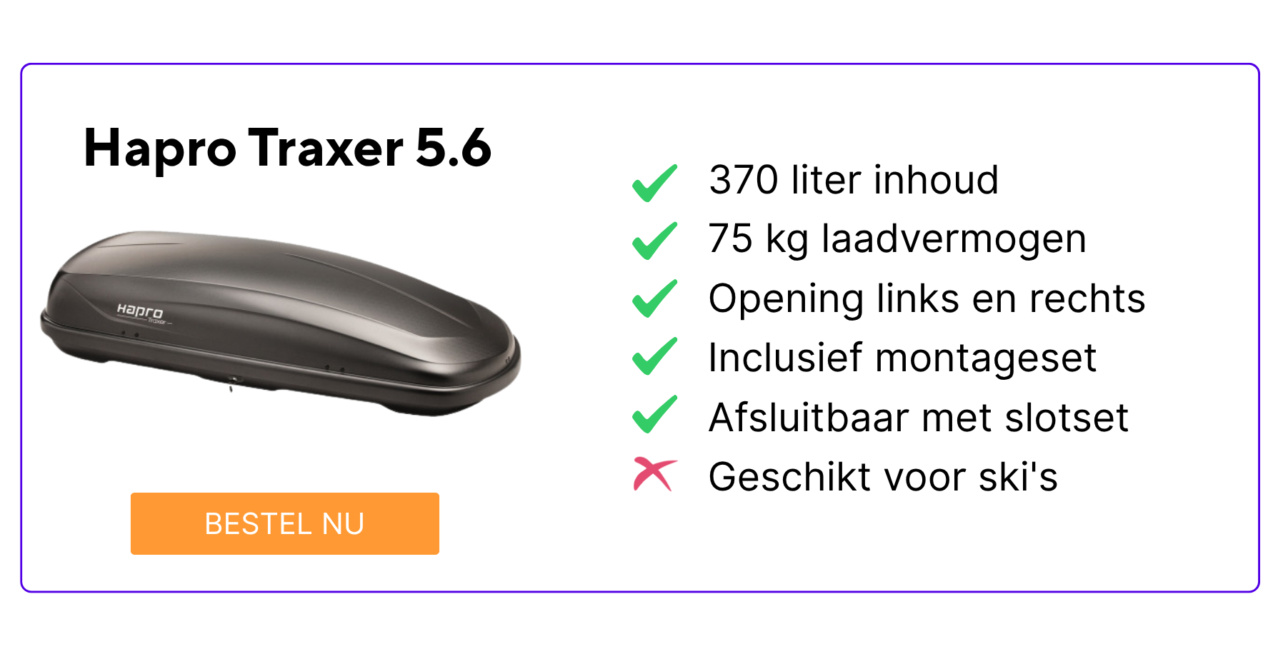 Bestel de Hapro Traxer 5.6 in antraciet