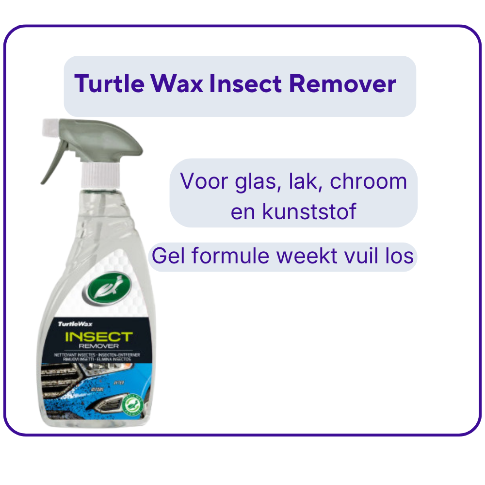 Turtle Wax Insect Remover is een spraybare gel die goed inwerkt