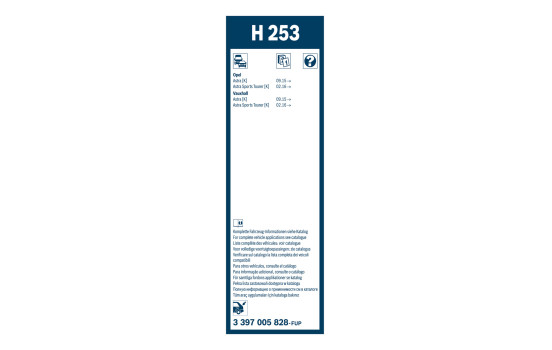 Escobilla limpiaparabrisas trasera Bosch H253 - Longitud: 250 mm - escobilla limpiaparabrisas trasera, Imagen 3