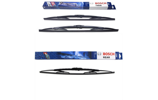Paquete económico de escobillas limpiaparabrisas Bosch 450 + H500