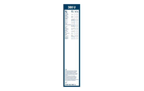 Paquete económico de escobillas limpiaparabrisas Bosch 480 + 380U, Imagen 4