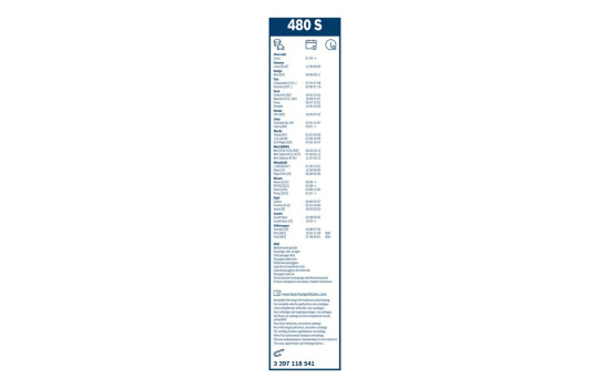 Paquete económico de escobillas limpiaparabrisas Bosch 480S + H480, Imagen 10