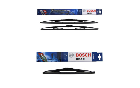 Paquete económico de escobillas limpiaparabrisas Bosch 500 + H282