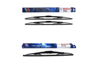 Paquete económico de escobillas limpiaparabrisas Bosch 500 + H380