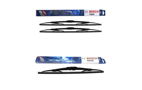 Paquete económico de escobillas limpiaparabrisas Bosch 500 + H400
