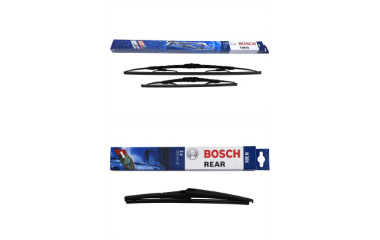 Paquete económico de escobillas limpiaparabrisas Bosch 553 + H801