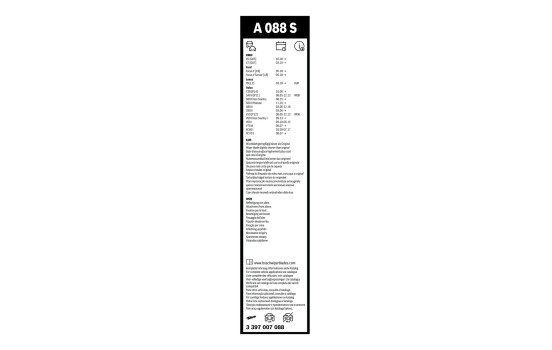 Paquete económico de escobillas limpiaparabrisas Bosch A088S + H305, Imagen 14