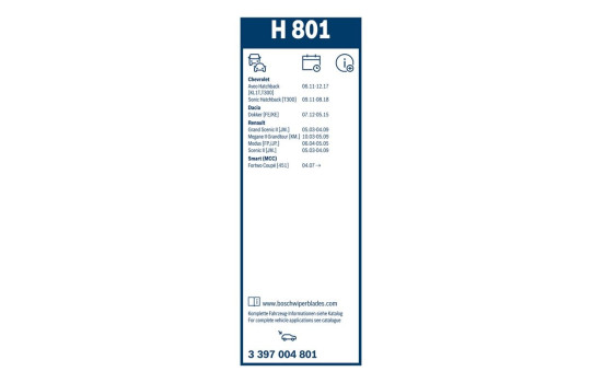 Paquete económico de escobillas limpiaparabrisas Bosch A117S + H801, Imagen 11