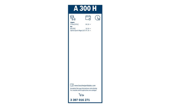 Paquete económico de escobillas limpiaparabrisas Bosch A309S + A300H, Imagen 26