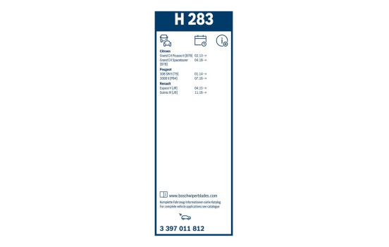 Paquete económico de escobillas limpiaparabrisas Bosch A501S + H283, Imagen 26