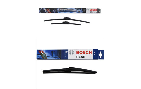 Paquete económico de escobillas limpiaparabrisas Bosch AR553S + H801