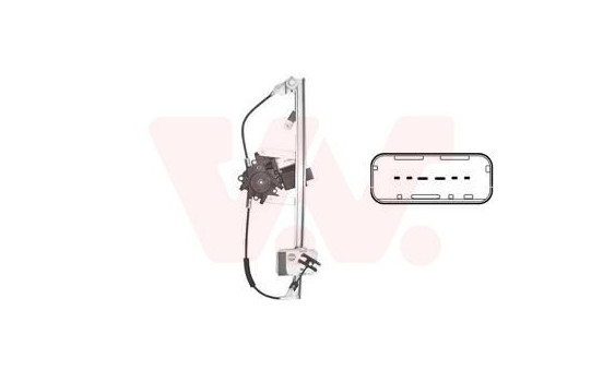 ELEVALUNAS DELANTERO DERECHO ELÉCTRICO incluido MOTOR 4 puertas Con Comfort 4366262 Van Wezel, Imagen 2