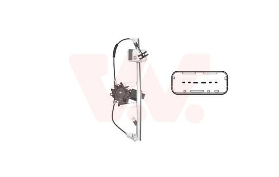 Elevalunas eléctrico con motor, 4 puertas. Delantero izquierdo con sistema Comfort. 4366265 Van Wezel, Imagen 2