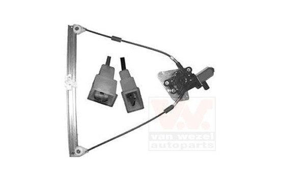 ELEVALUNAS ELÉCTRICO incluido MOTOR Derecho 2 puertas 4337262 Van Wezel, Imagen 3
