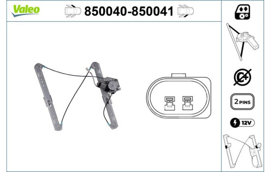 Mecanismo de control de ventana 850041 Valeo, Imagen 2
