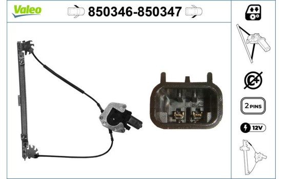 Mecanismo de control de ventana 850346 Valeo, Imagen 3