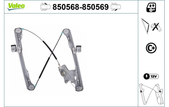 Mecanismo de control de ventana 850568 Valeo, Imagen 2