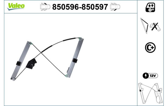 Mecanismo de control de ventana 850596 Valeo, Imagen 2