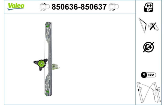 Mecanismo de control de ventana 850636 Valeo, Imagen 2