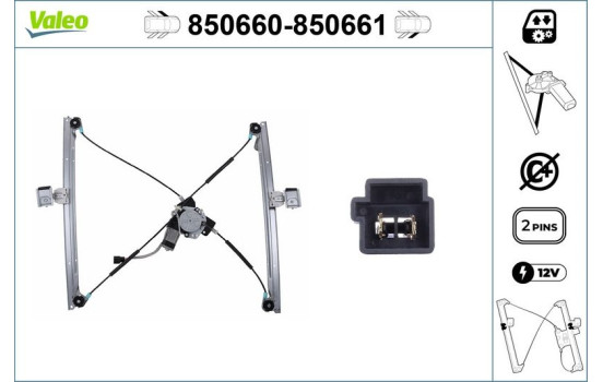Mecanismo de control de ventana 850660 Valeo, Imagen 2