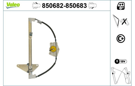 Mecanismo de control de ventana 850682 Valeo, Imagen 2