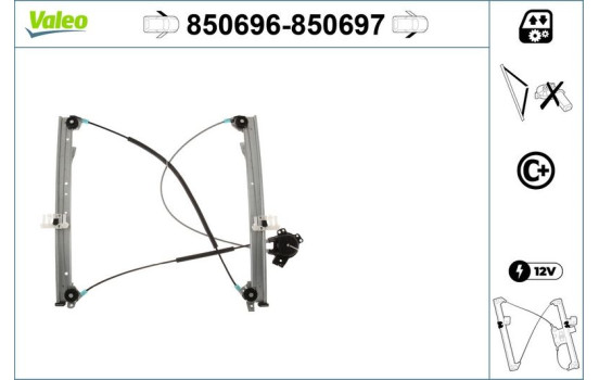 Mecanismo de control de ventana 850697 Valeo, Imagen 2