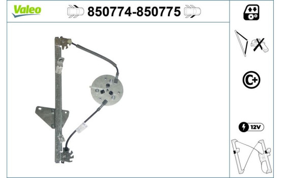 Mecanismo de control de ventana 850774 Valeo, Imagen 2