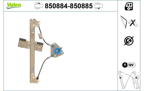 Mecanismo de control de ventana 850884 Valeo, Imagen 2