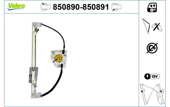 Mecanismo de control de ventana 850890 Valeo, Imagen 2