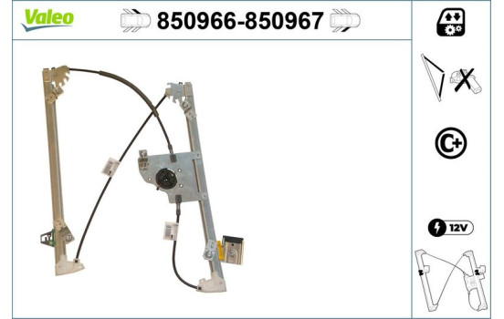Mecanismo de control de ventana 850966 Valeo, Imagen 2