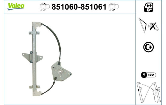 Mecanismo de control de ventana 851060 Valeo, Imagen 2