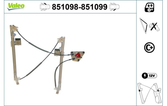 Mecanismo de control de ventana 851098 Valeo, Imagen 2