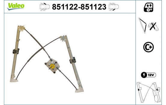 Mecanismo de control de ventana 851123 Valeo, Imagen 2