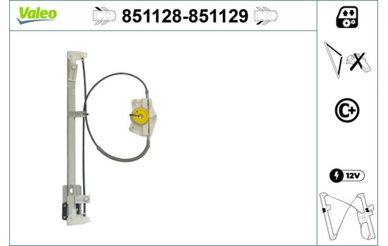 Mecanismo de control de ventana 851128 Valeo, Imagen 2