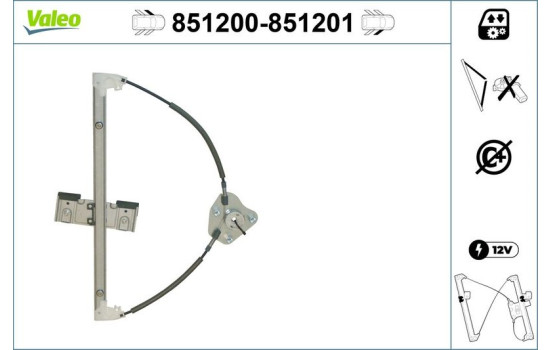 Mecanismo de control de ventana 851200 Valeo, Imagen 2