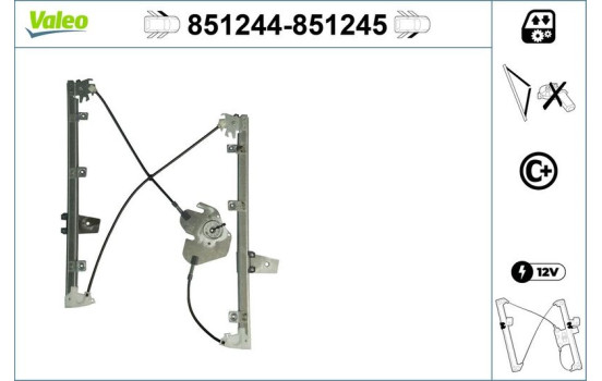 Mecanismo de control de ventana 851244 Valeo, Imagen 2