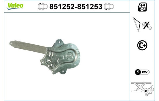 Mecanismo de control de ventana 851252 Valeo, Imagen 2