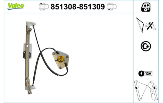 Mecanismo de control de ventana 851308 Valeo, Imagen 2
