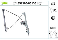 Mecanismo de control de ventana 851360 Valeo